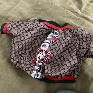gucci supreme dog jacket xs